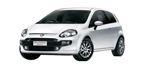 White Fiat Punto MyLife Car PNG Transparent Background