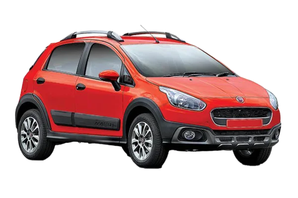 Red Fiat Crossover Car PNG Transparent Background