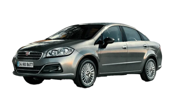 Grey Fiat Linea Car PNG Transparent Background