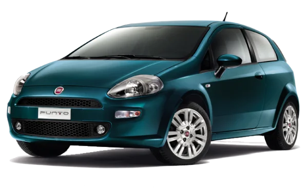 Green Fiat Punto Car PNG Transparent Background