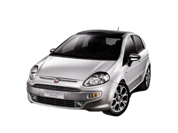 Silver Fiat Punto Evo Car PNG Transparent