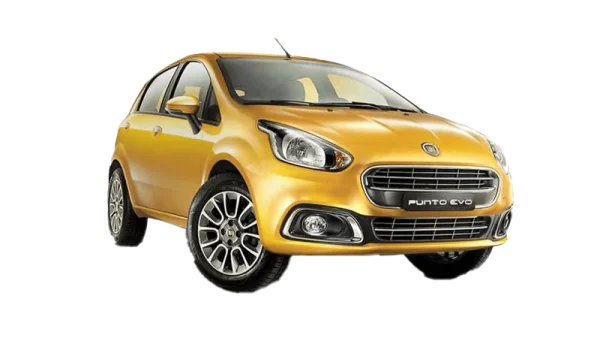 Yellow Fiat Punto Evo Car PNG Transparent Background
