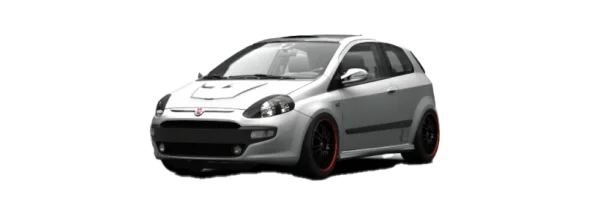 Silver Fiat Punto Car PNG Transparent Background