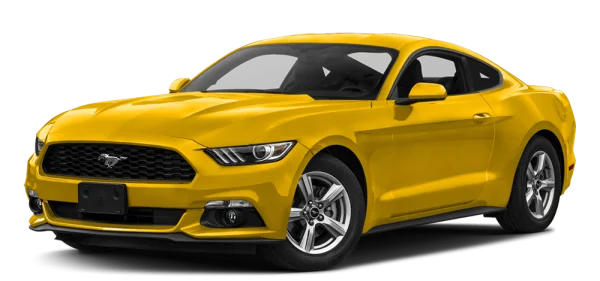 Yellow Ford Mustang Car PNG Transparent Background