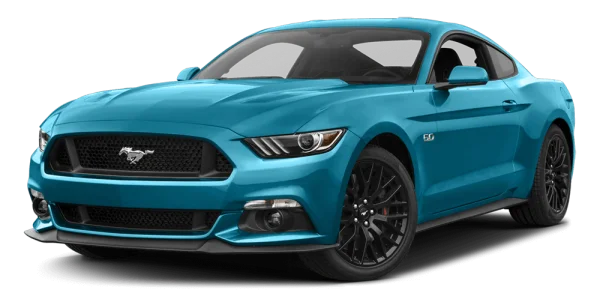 Teal Ford Mustang Sports Car PNG