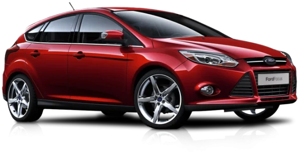 Red Ford Focus Car PNG Transparent Background