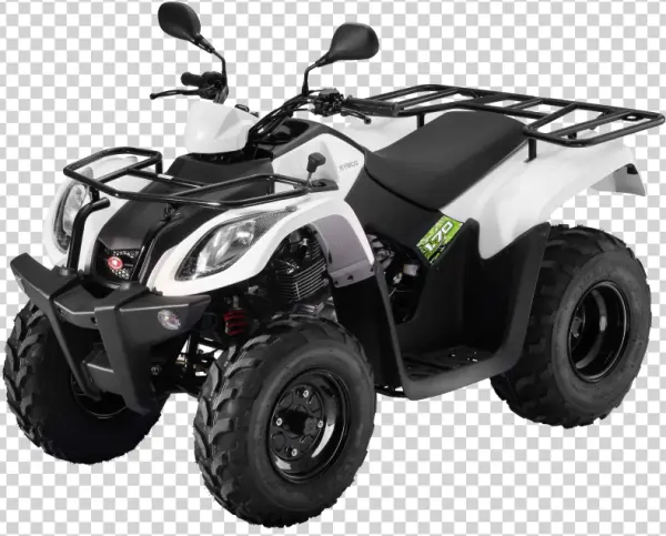 White ATV Quad Bike PNG Transparent Background