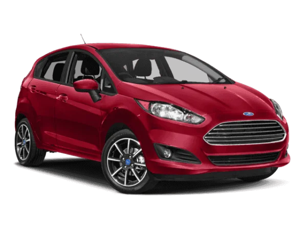 Red Ford Fiesta Hatchback Car PNG Transparent