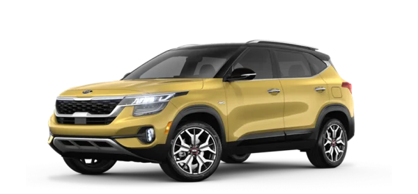 Kia Seltos Golden Car PNG Transparent Background