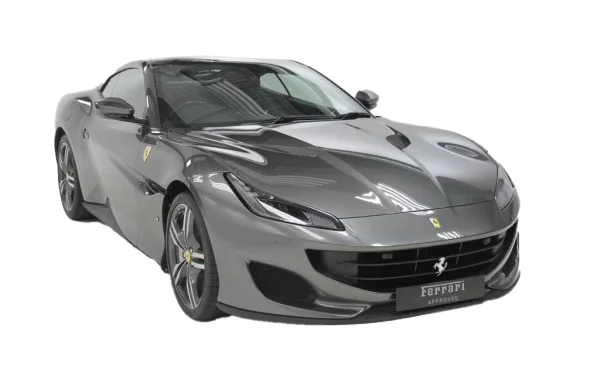 Grey Ferrari Sports Car PNG Transparent Background
