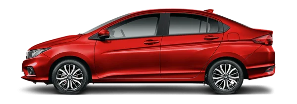 Red Honda City Sedan Car PNG Transparent Background