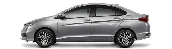 Silver Modern Sedan Car PNG Transparent Background