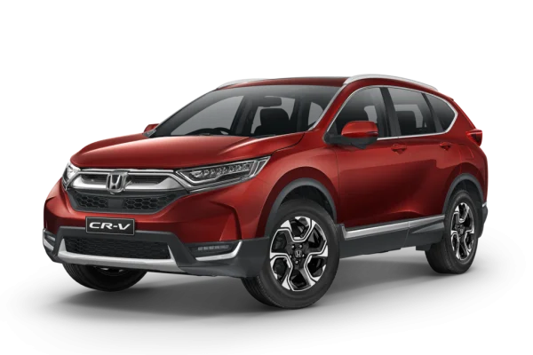 Red Honda CR-V SUV Transparent Background PNG