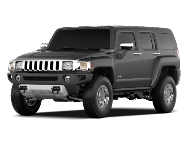 Black Hummer H3 SUV PNG Transparent Background