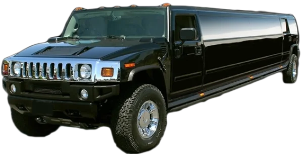 Black Hummer Limousine PNG Transparent Background