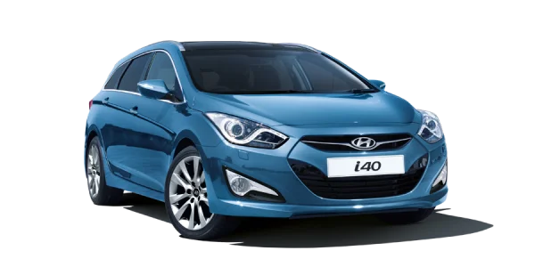 Blue Hyundai i40 Car PNG Transparent Background