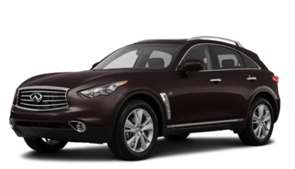 Dark Red Infiniti QX70 SUV PNG Transparent Background