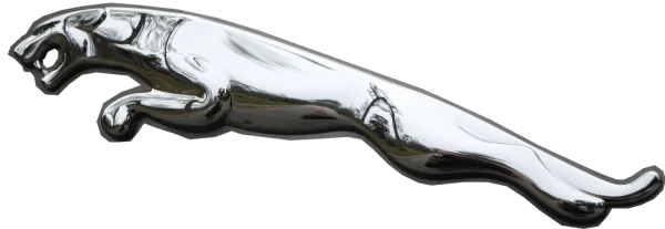 Jaguar Car Mascot Chrome Emblem PNG