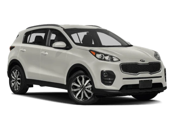 White Kia Sportage SUV PNG Transparent Background