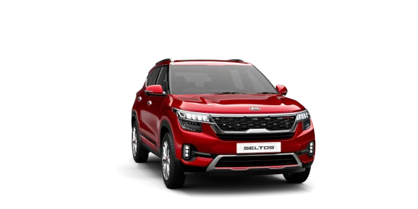 Red Kia Seltos SUV Transparent Background