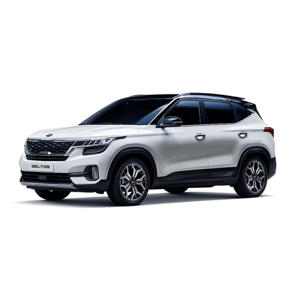 White Kia Seltos SUV PNG Transparent Background