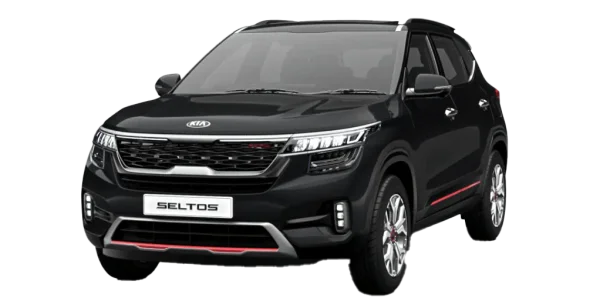 Black Kia Seltos SUV PNG Transparent Background