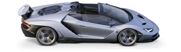 Silver Lamborghini Centenario Roadster PNG