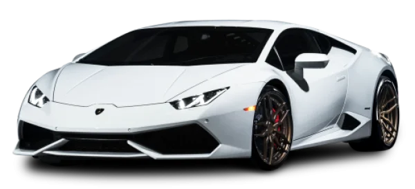 White Lamborghini Sports Car PNG Transparent Background