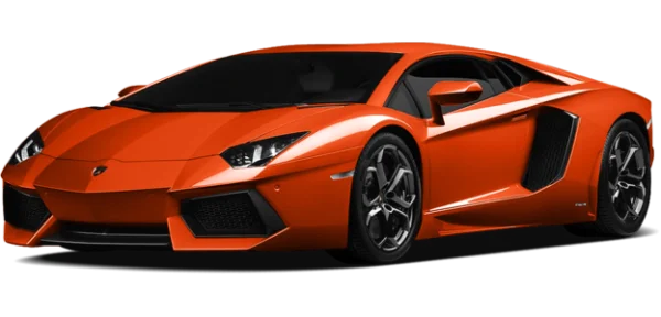 Orange Lamborghini Aventador PNG Transparent Background