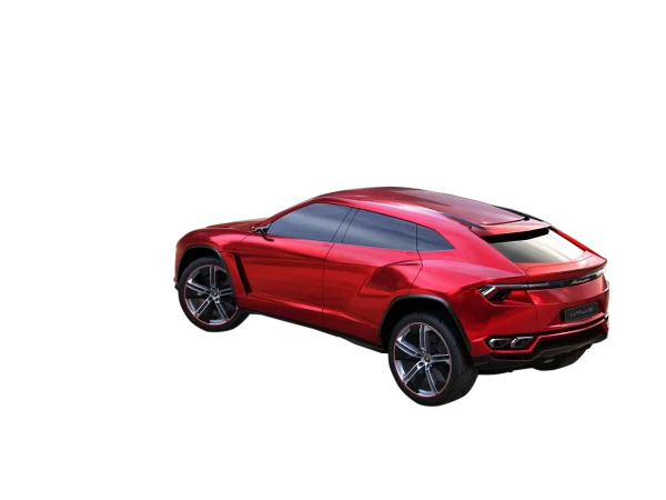 Red Lamborghini Urus SUV PNG Transparent Background