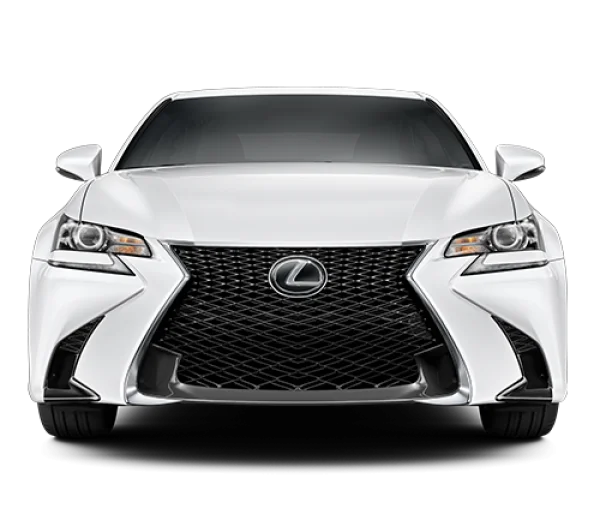 White Lexus Sedan Front View PNG Transparent