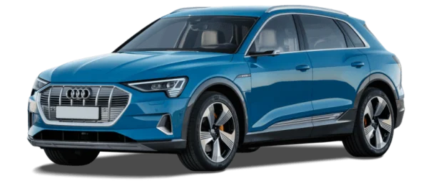 Blue Audi E-Tron SUV PNG Transparent Background