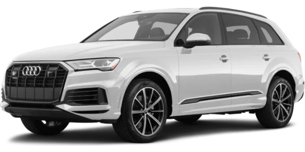 White Audi Q7 SUV PNG Transparent Background