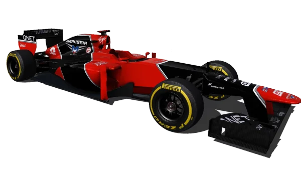 Red and Black F1 Racing Car PNG Transparent