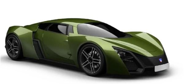 Green Sports Car PNG Transparent Background