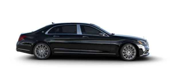 Black Maybach S-Class Sedan PNG Transparent Background