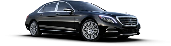 Luxury Black Maybach Sedan PNG Transparent Background