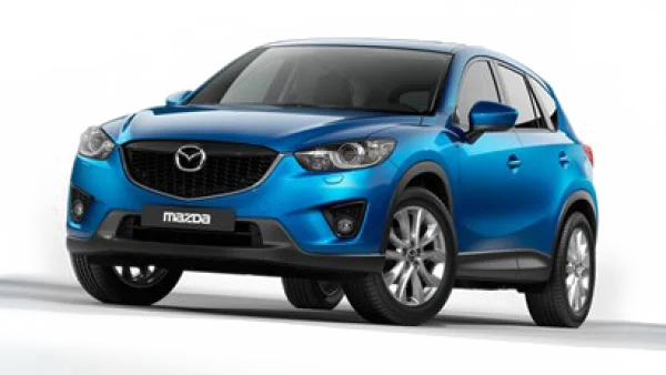 Blue Mazda CX-5 SUV Car PNG Transparent Background