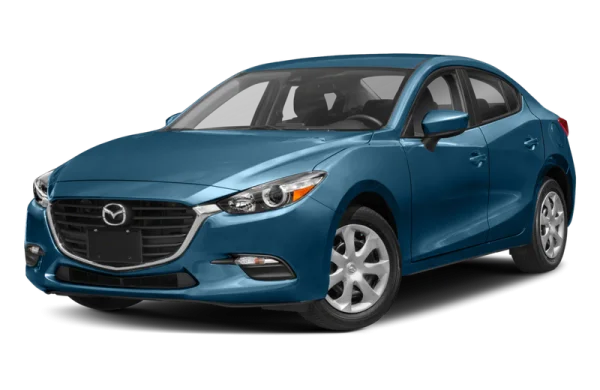 Blue Mazda 3 Sedan Car PNG Transparent Background