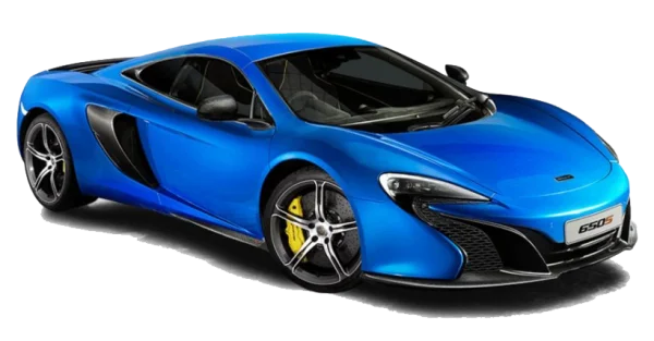 Blue McLaren 650S Sports Car PNG Transparent Background