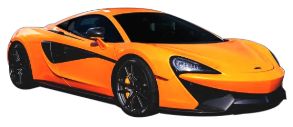 Orange McLaren Sports Car PNG