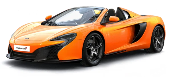Orange McLaren 650S Spider Sports Car PNG