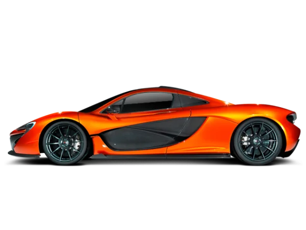 Orange McLaren P1 Supercar PNG Transparent Background