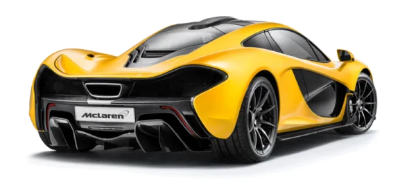 Yellow McLaren P1 Supercar PNG Transparent Background