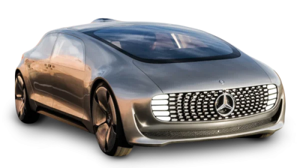 Silver Mercedes F 015 Luxury Concept Car PNG
