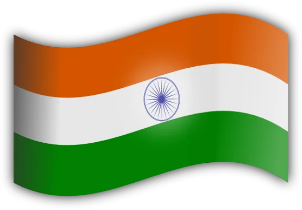 Waving Indian Flag Sticker PNG with Transparent Background