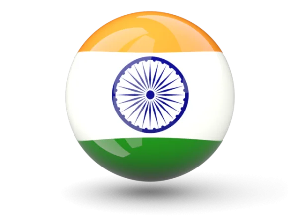 Glossy Indian Flag Sphere PNG Transparent Background