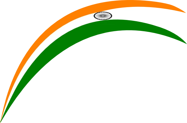 Indian Flag Wave Design PNG Transparent Background