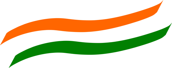 Abstract Wavy Orange and Green Stripes PNG