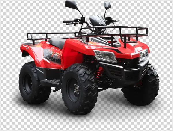 Red ATV Quad Bike PNG Transparent Background